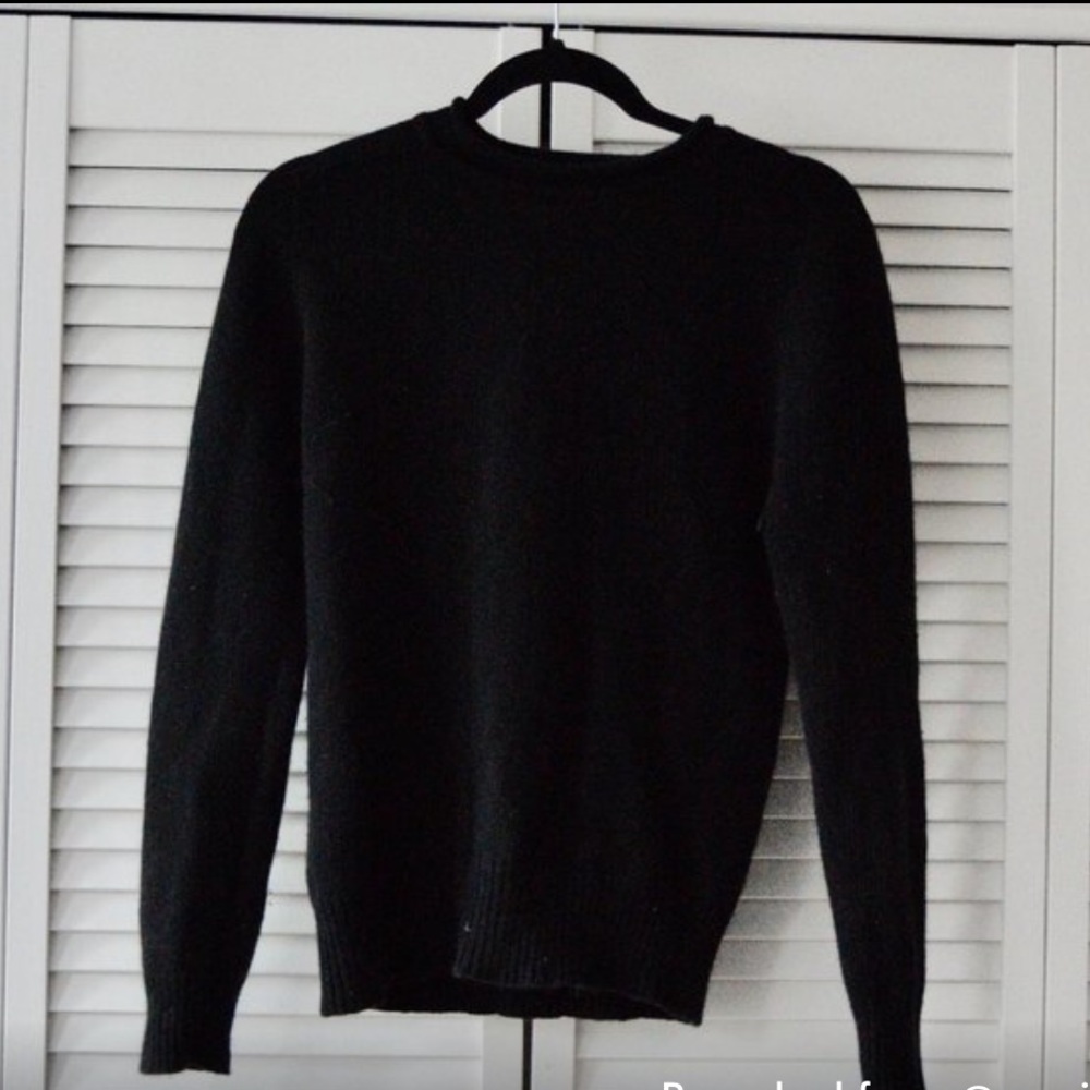 Lauren Ralph Lauren Black Essential Wool Knit Sweater | Size Small